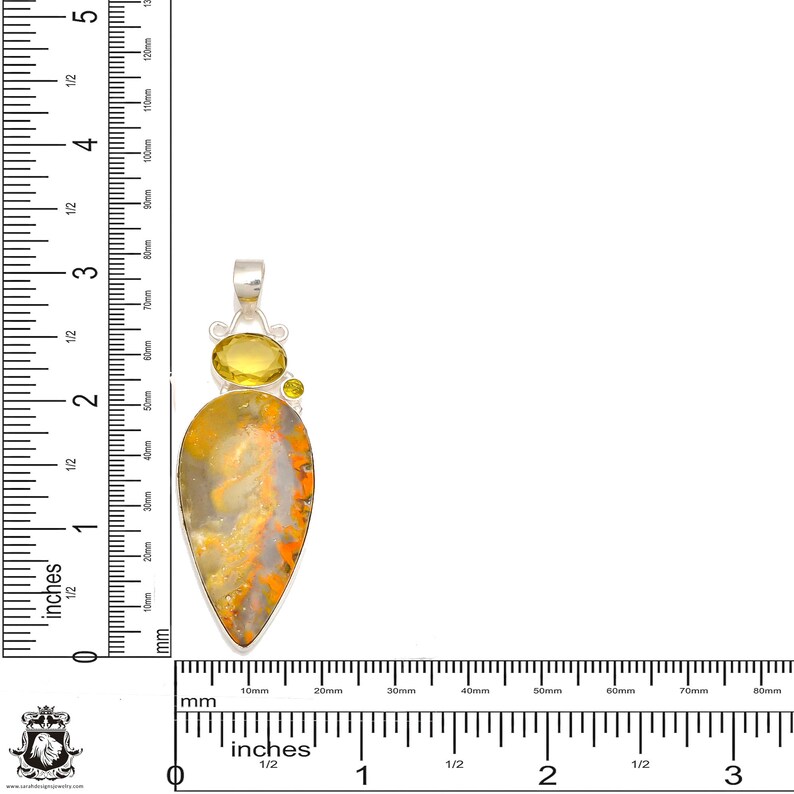 Bumblebee Jasper Pendant 4MM Italian Snake Chain P6802