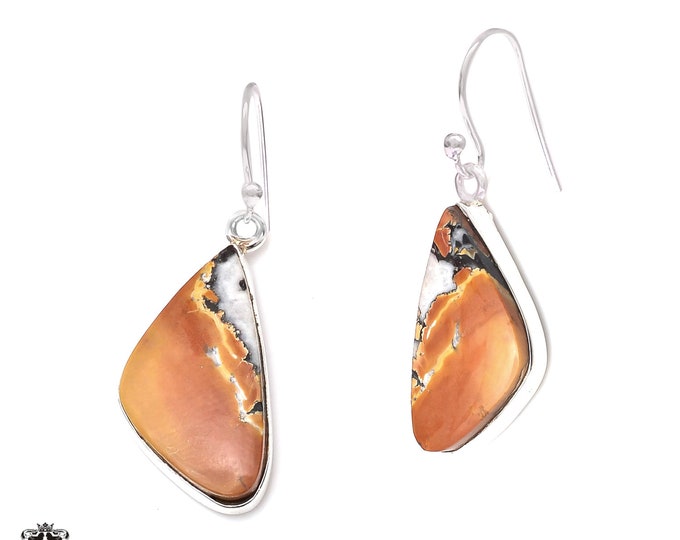 Malingo Jasper 925 Sterling Silver Hook Dangle Earrings E365