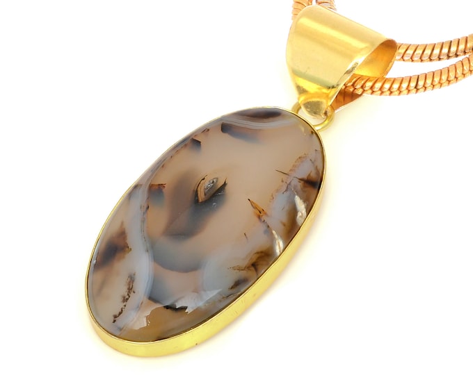 Stick Agate Pendant Necklaces & FREE 3MM Italian 925 Sterling Silver Chain GPH1593