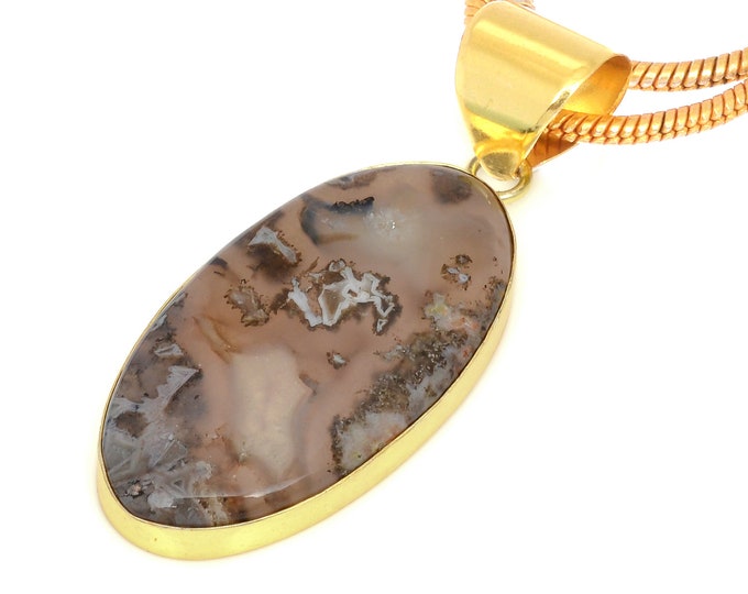 Stick Agate Pendant Necklaces & FREE 3MM Italian 925 Sterling Silver Chain GPH1583