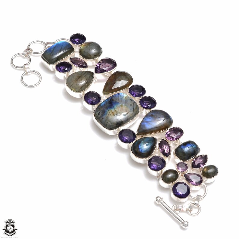 Labradorite Amethyst Bracelet B4119