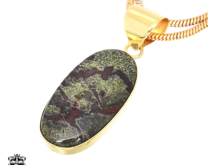 Dragon Blood Jasper Pendant Necklaces & FREE 3MM Italian 925 Sterling Silver Chain GPH720