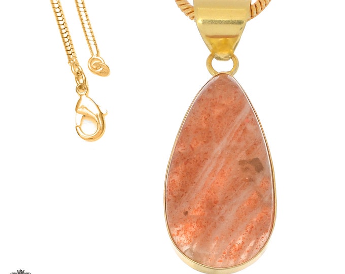 Sunstone Pendant Necklaces & FREE 3MM Italian 925 Sterling Silver Chain GPH1013