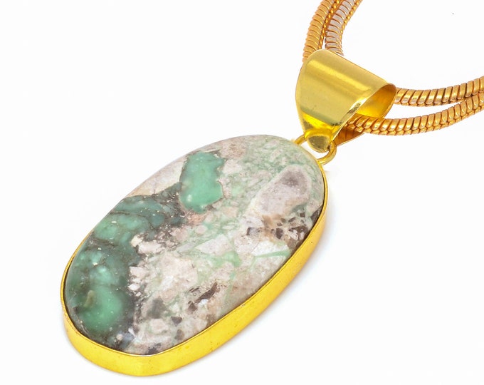Variscite Pendant Necklaces & FREE 3MM Italian 925 Sterling Silver Chain GPH277