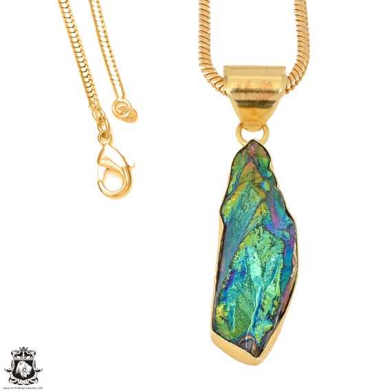 Angel Aura Quartz Arrowhead Pendant - Sterling Silver | New