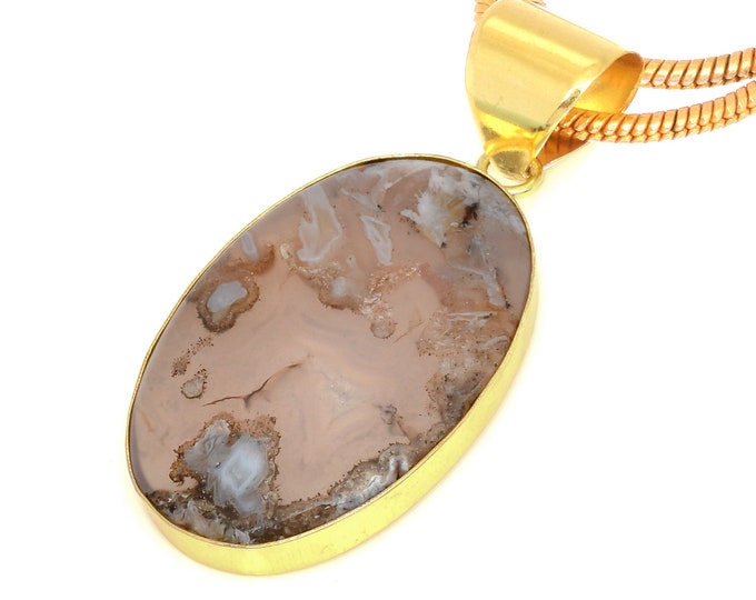 Stick Agate Pendant Necklaces & FREE 3MM Italian 925 Sterling Silver Chain GPH1590