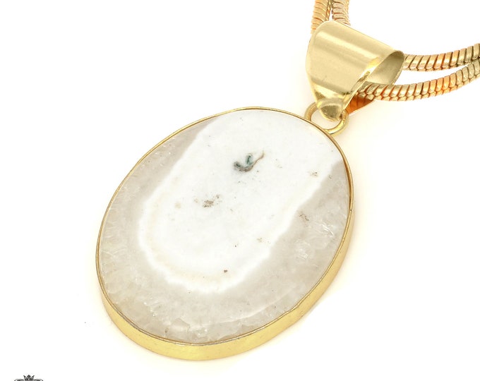 Solar Quartz Pendant Necklaces & FREE 3MM Italian 925 Sterling Silver Chain GPH1688