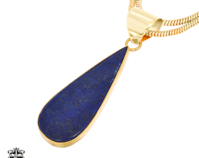 Lapis Lazuli Pendant Necklaces & FREE 3MM Italian 925 Sterling Silver Chain GPH1233