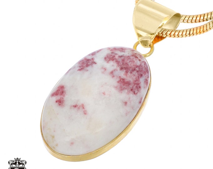 Tourmaline in Quartz Pendant Necklaces & FREE 3MM Italian 925 Sterling Silver Chain GPH930