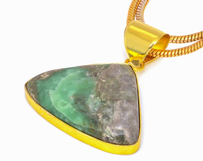 Variscite Pendant Necklaces & FREE 3MM Italian 925 Sterling Silver Chain GPH278