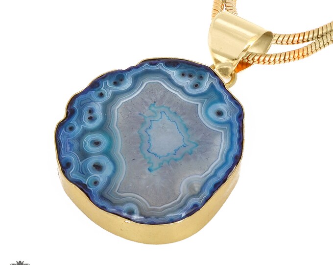 Ocean Blue Stalactite Pendant Necklaces & FREE 3MM Italian 925 Sterling Silver Chain GPH1161