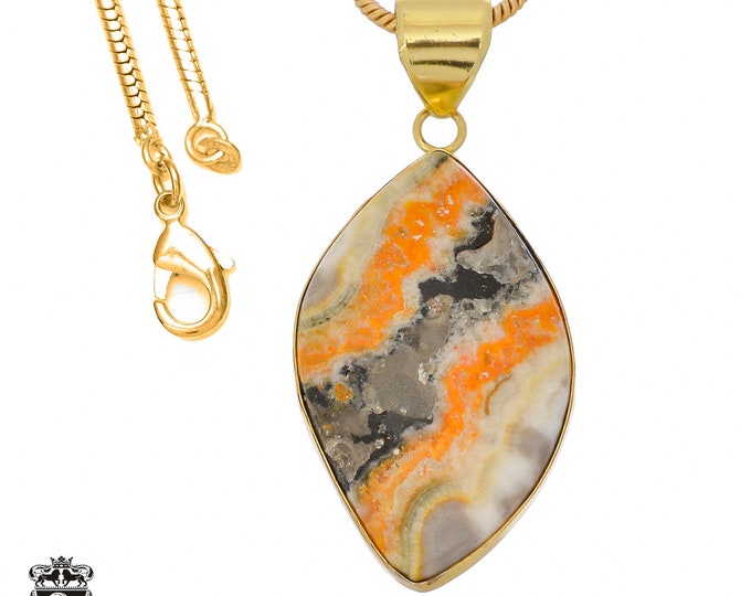 Bumblebee Jasper Pendant Necklaces & FREE 3MM Italian 925 Sterling Silver Chain GPH893