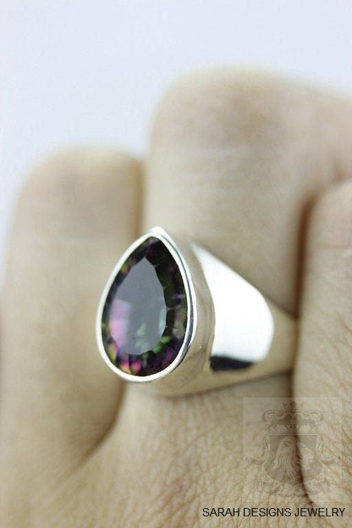 Size 6.5 MYSTIC TOPAZ CASTING Fine 925 Sterling Silver Ring (Nickel Free) r354