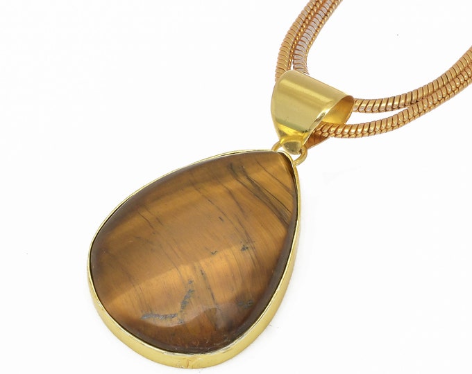 Tiger's Eye Pendant Necklaces & FREE 3MM Italian 925 Sterling Silver Chain GPH649