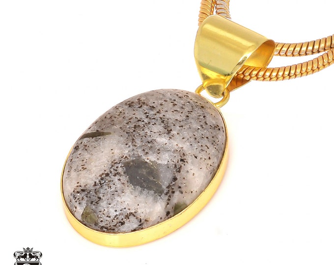 Epidote Pendant Necklaces & FREE 3MM Italian 925 Sterling Silver Chain GPH167