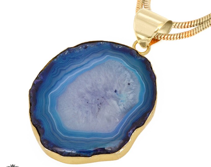 Ocean Blue Stalactite Pendant Necklaces & FREE 3MM Italian 925 Sterling Silver Chain GPH1159