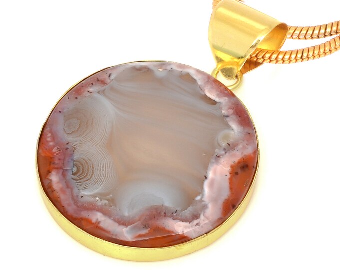 Laguna Lace Agate Pendant Necklaces & FREE 3MM Italian 925 Sterling Silver Chain GPH1618