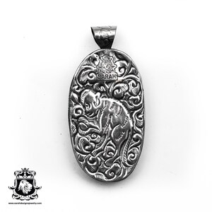 Lady Bear Eagle Carving Pendant & FREE 3MM Italian 925 Sterling Silver Chain N399 image 3