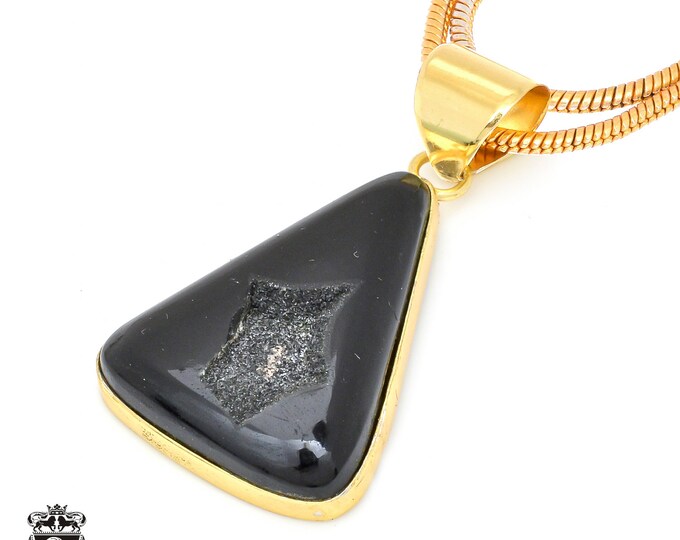 Agate Druzy Pendant Necklaces & FREE 3MM Italian 925 Sterling Silver Chain GPH480