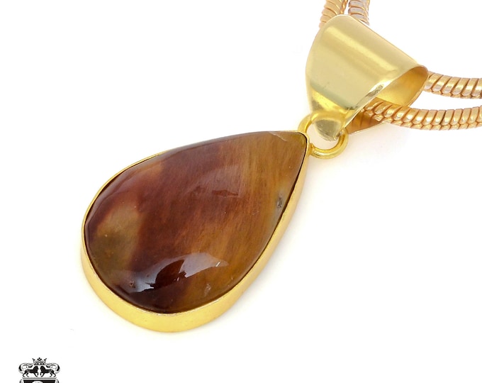 Montana Agate Pendant Necklaces & FREE 3MM Italian 925 Sterling Silver Chain GPH1373