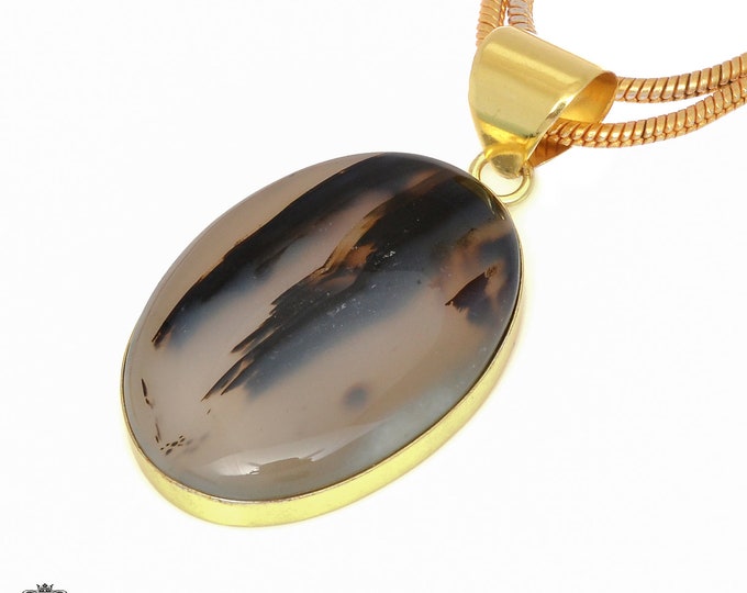 Scenic Agate Pendant Necklaces & FREE 3MM Italian 925 Sterling Silver Chain GPH1767