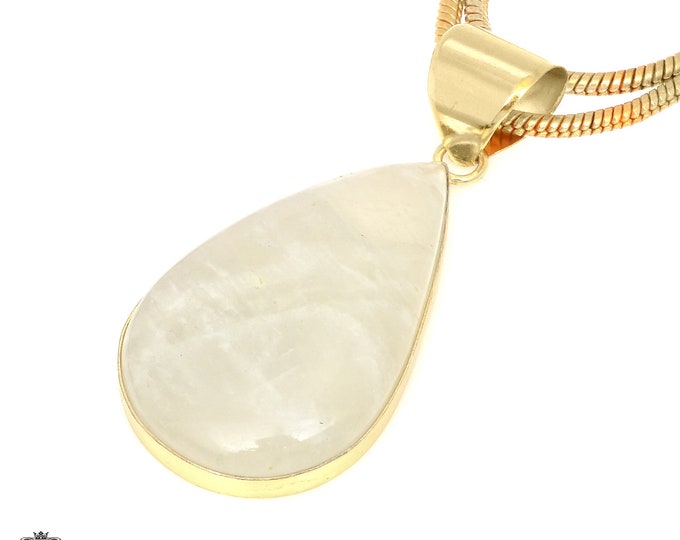 Rainbow Moonstone Pendant Necklaces & FREE 3MM Italian 925 Sterling Silver Chain GPH1669