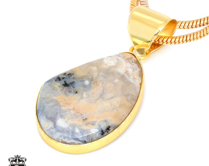 Scenic Agate Pendant Necklaces & FREE 3MM Italian 925 Sterling Silver Chain GPH450