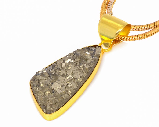Pyrite Pendant Necklaces & FREE 3MM Italian 925 Sterling Silver Chain GPH251