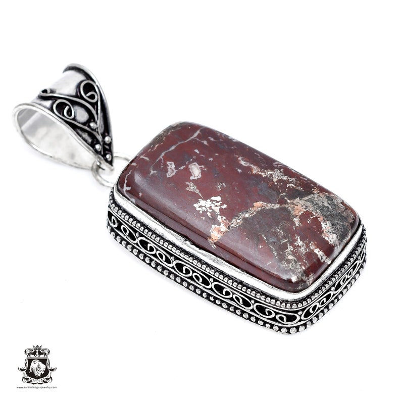 Oregon Mined Pendant 4MM Italian Snake Chain V1118 WILD HORSE Jasper