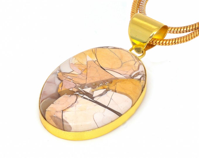 Brecciated Mookaite Pendant Necklaces & FREE 3MM Italian 925 Sterling Silver Chain GPH296