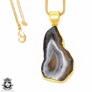 Agate Stalactite Pendant Necklaces & FREE 2MM Italian 925 Sterling Silver Chain GPH866