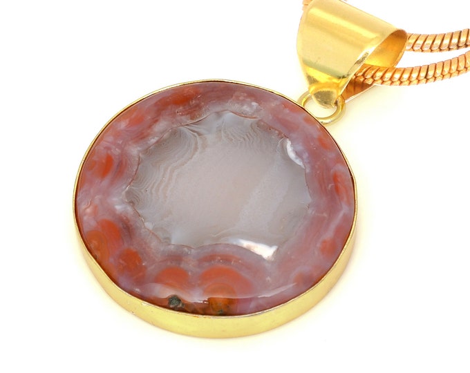 Laguna Lace Agate Pendant Necklaces & FREE 3MM Italian 925 Sterling Silver Chain GPH1620