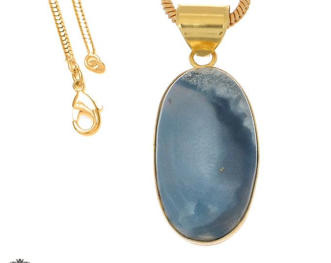 Owyhee Blue Opal Pendant Necklaces & FREE 3MM Italian 925 Sterling Silver Chain GPH1060