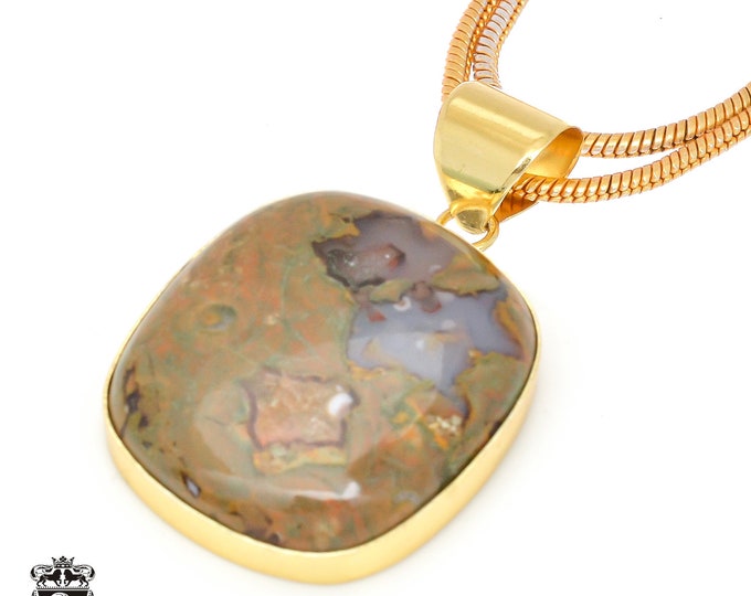 Rhyolite Pendant Necklaces & FREE 3MM Italian 925 Sterling Silver Chain GPH463