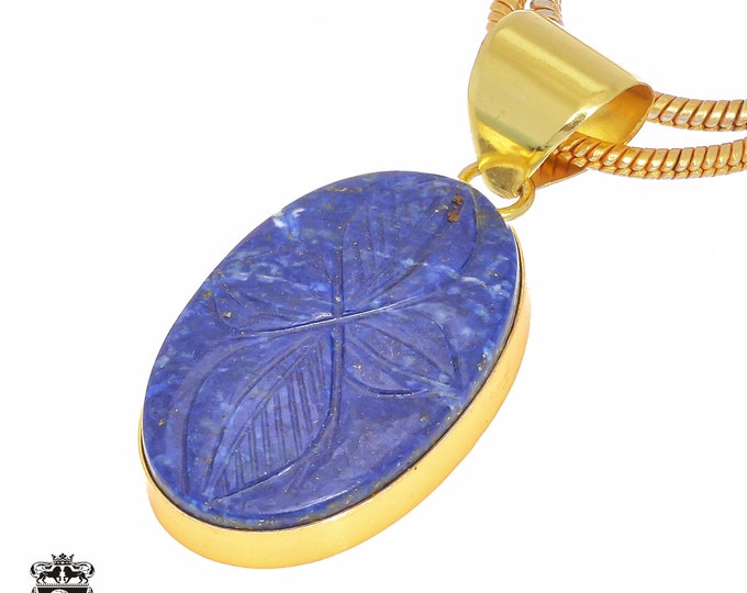 Lapis Lazuli Pendant Necklaces & FREE 3MM Italian 925 Sterling Silver Chain GPH359