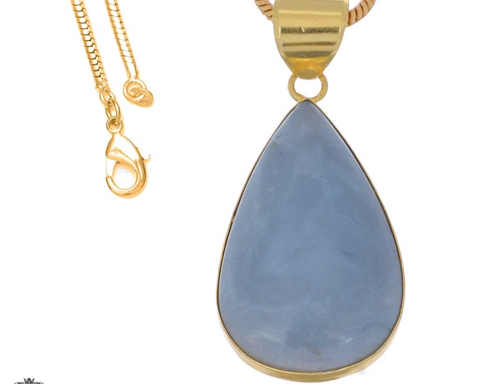 Owyhee Blue Opal Pendant Necklaces & FREE 3MM Italian 925 Sterling Silver Chain GPH1065