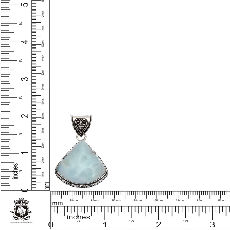 Caribbean LARIMAR Pendant 4MM Italian Snake Chain V866
