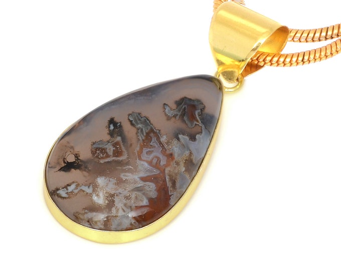 Stick Agate Pendant Necklaces & FREE 3MM Italian 925 Sterling Silver Chain GPH1587