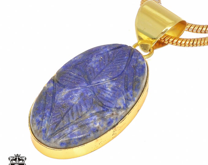 Lapis Lazuli Pendant Necklaces & FREE 3MM Italian 925 Sterling Silver Chain GPH348
