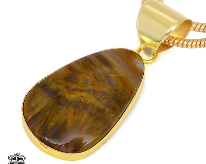 Montana Agate Pendant Necklaces & FREE 3MM Italian 925 Sterling Silver Chain GPH1363