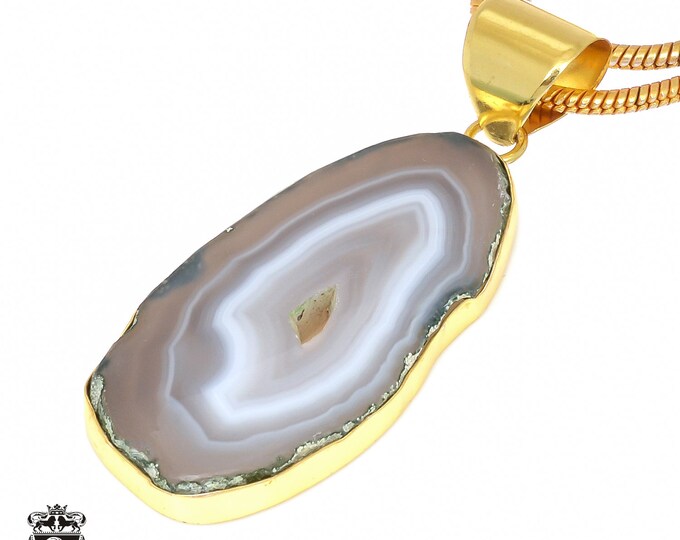 Agate Stalactite Pendant Necklaces & FREE 3MM Italian 925 Sterling Silver Chain GPH35