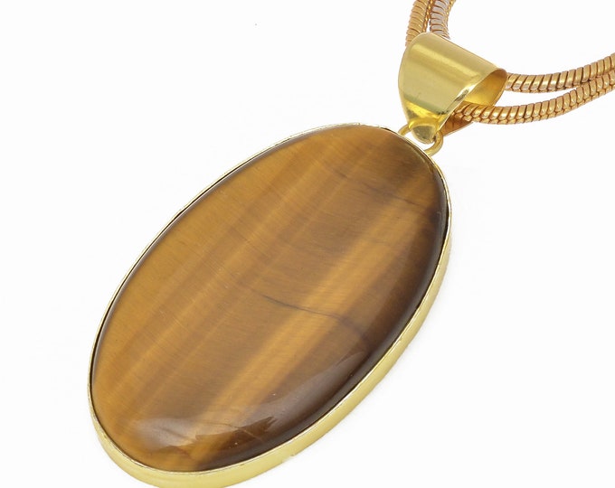 Tiger's Eye Pendant Necklaces & FREE 3MM Italian 925 Sterling Silver Chain GPH640