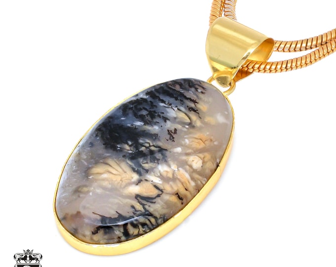 Scenic Agate Pendant Necklaces & FREE 3MM Italian 925 Sterling Silver Chain GPH446