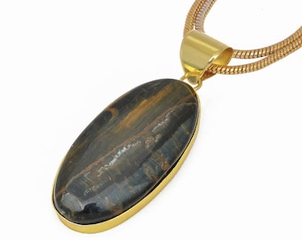 Tiger's Eye Pendant Necklaces & FREE 3MM Italian 925 Sterling Silver Chain GPH644