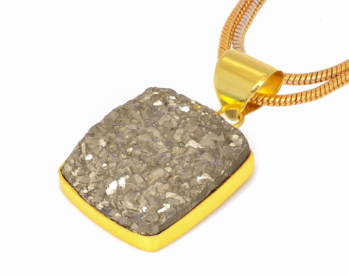 Pyrite Pendant Necklaces & FREE 3MM Italian 925 Sterling Silver Chain GPH246