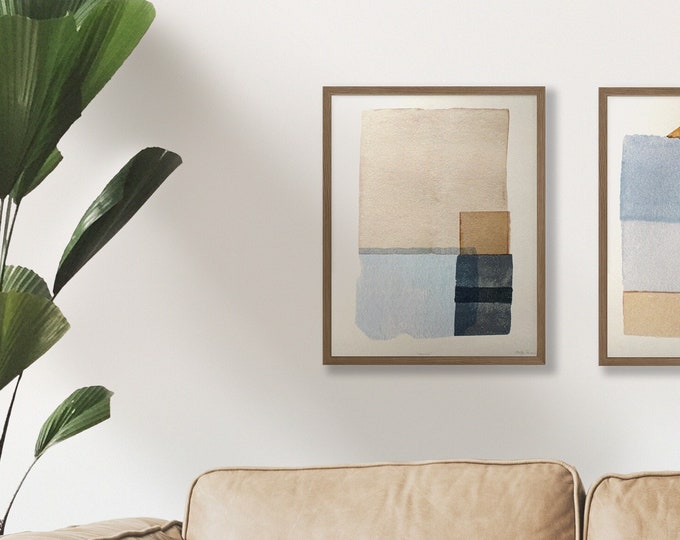 Abstract art print, 11x14 wall art, entitled "January"