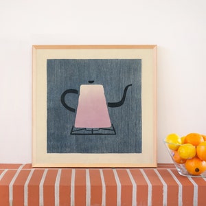 Tea Kettle, print of original monotype