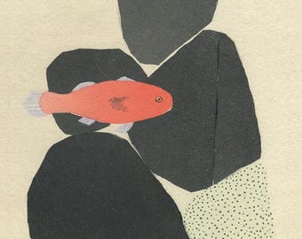 Red Fish, 8x10 digital reproduction art print