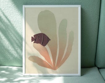 Butterfly Fish, 8x10 digital reproduction art print