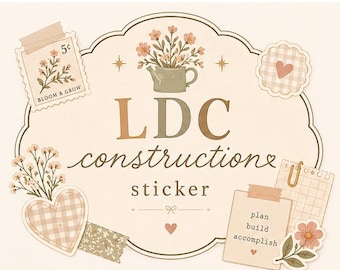 LDC Construction Sticker | Planner & Journal Sticker Pack